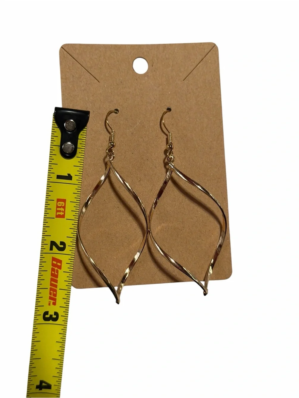 Gold Twisted Drop Earrings - Women Jewelry